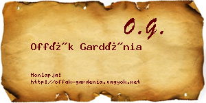Offák Gardénia névjegykártya